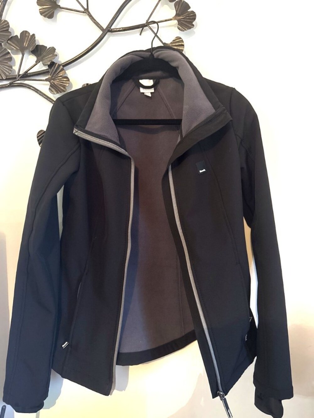 Bench Black Softshell Jacket - Fleece Lined - Size S